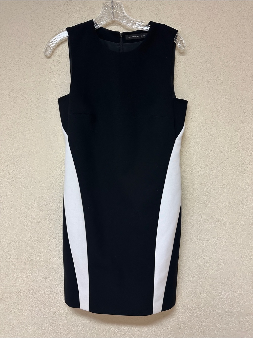 Barbara Bui womans Black and white color block mini dress size M 38